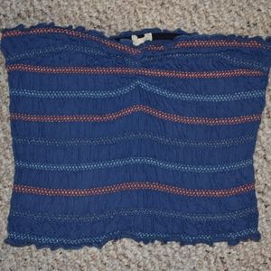Aerie striped crop tube top size XS